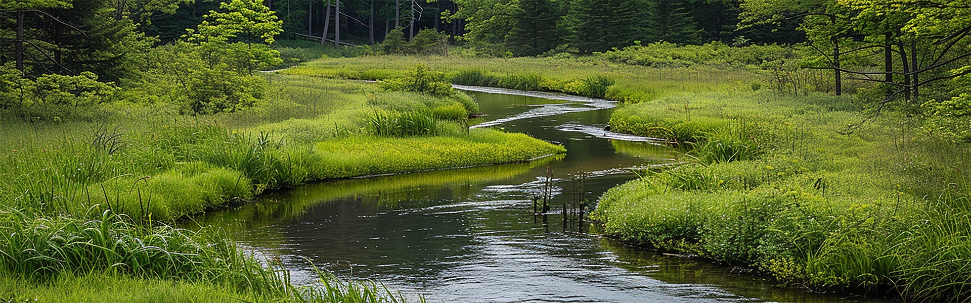 Bach durch eine Wiese